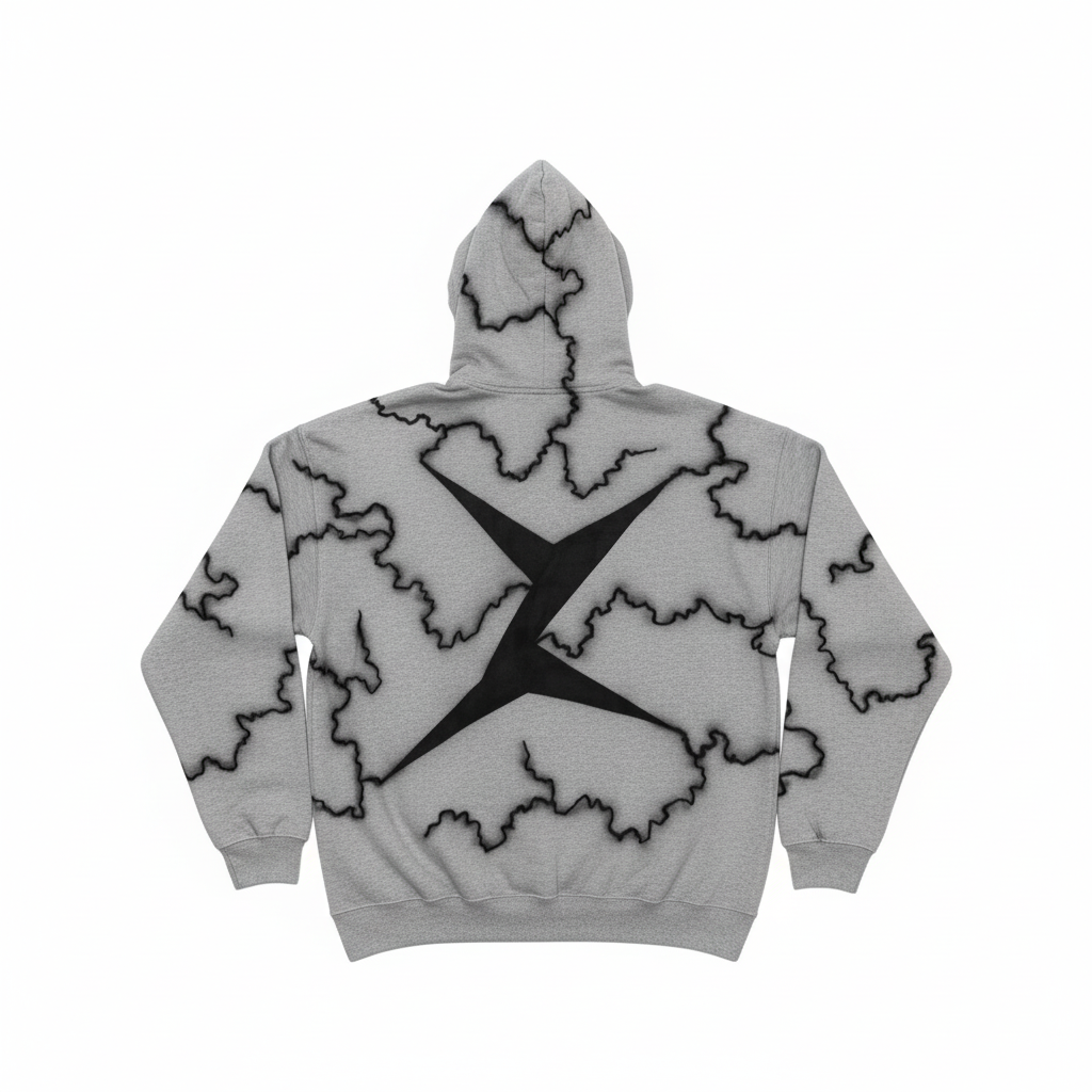 Gray SPARK Hoodie Back