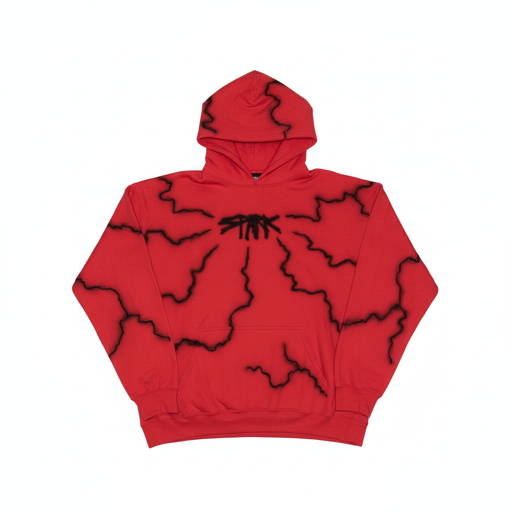Red SPARK Hoodie Front